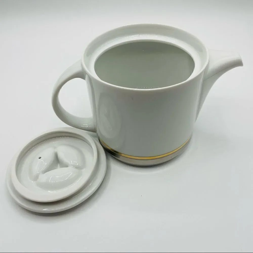 Vintage Mid-Century Thomas Germany Metallic Teapot and Creamer Set